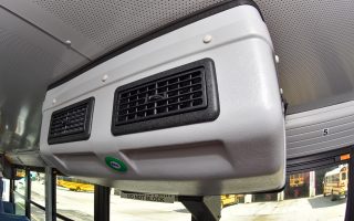 All St Lucie Public Schools buses are equipped with air conditioners in the front and rear of the bus for student comfort