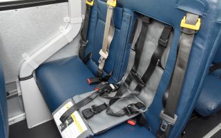 Integrated child seats are available as our fleet is being upgraded.