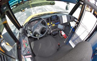 The driver compartment is designed to provide easy access to all necessary items